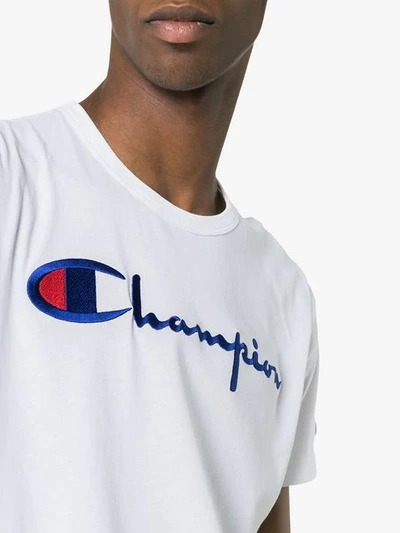 Shop Champion Logo Embroidery T-shirt In White
