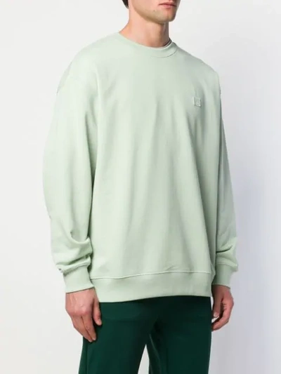 Shop Acne Studios Oversized Sweatshirt In Green