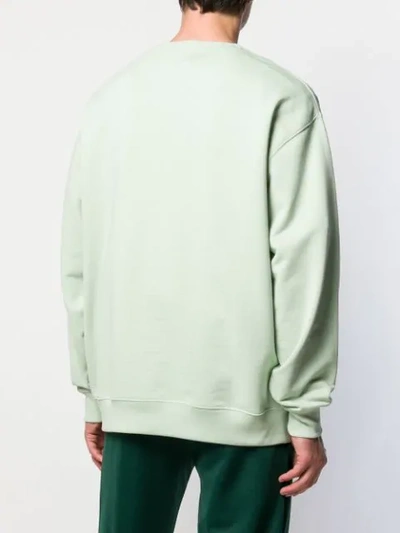 Shop Acne Studios Oversized Sweatshirt In Green