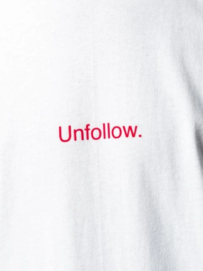 Shop Famt Unfollow Print T In White