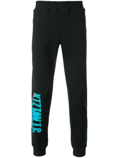 Shop Ktz Mountain Letter Track Pants In Black