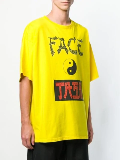 Shop Facetasm Yin-yang T-shirt - Yellow