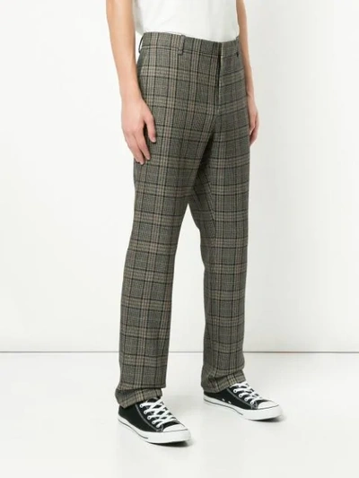 Shop Ports V Checked Trousers In Multicolour