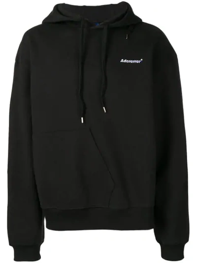 Shop Ader Error Oversized Hooded Sweatshirt In Black