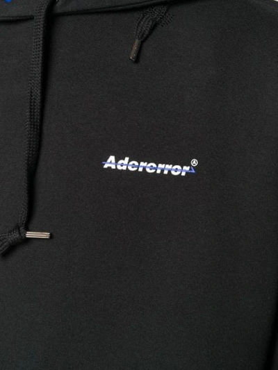 Shop Ader Error Oversized Hooded Sweatshirt In Black