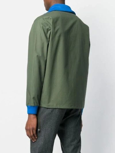 Shop Anglozine Tilson Zipped Jacket In Green