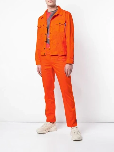 Shop Anton Belinskiy Classic Denim Jacket In Orange