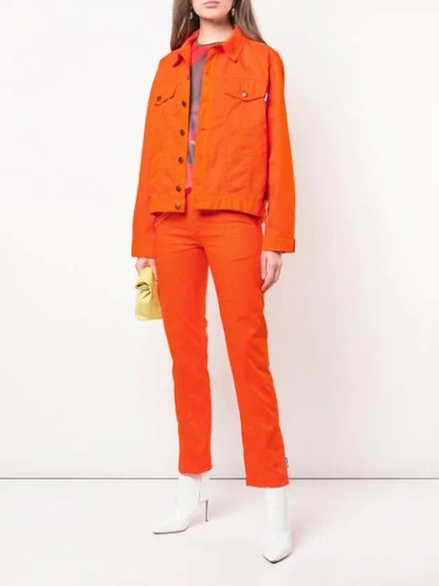 Shop Anton Belinskiy Classic Denim Jacket In Orange