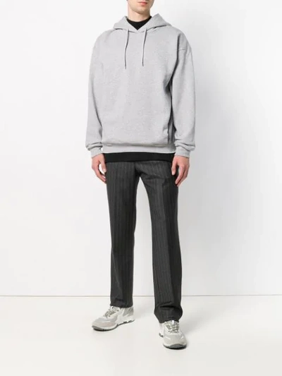 Shop Martine Rose Oversized Fit Hoodie In Grey