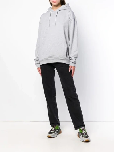 Shop Martine Rose Oversized Fit Hoodie In Grey