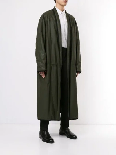 Shop Haider Ackermann Open Front Coat In Green