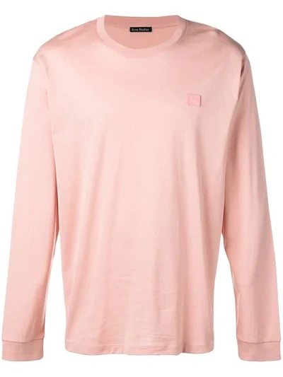 Shop Acne Studios Long Sleeve T In Pink