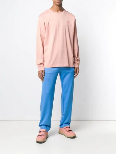 Shop Acne Studios Long Sleeve T In Pink