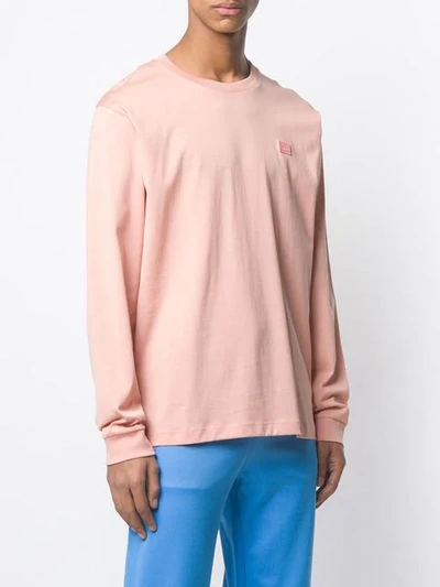 Shop Acne Studios Long Sleeve T In Pink