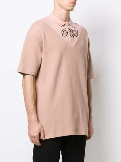 Shop Fred Perry Embroidered Logo T-shirt In Pink