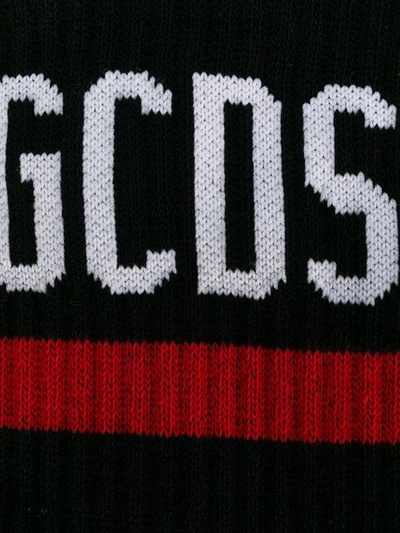 Shop Gcds Logo Printed Socks In Black