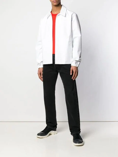 Shop Helmut Lang Shirt Fit Jacket In White