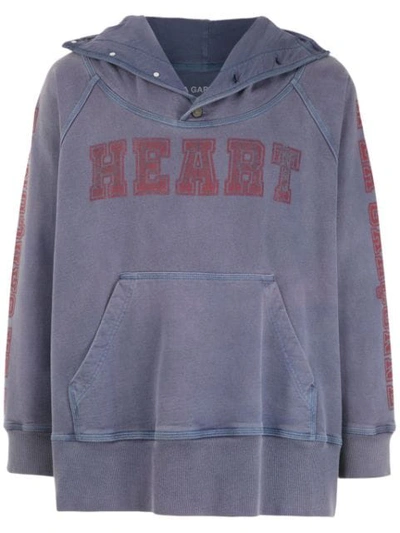 Shop À La Garçonne Heart Sweatshirt  + Hering In Blue