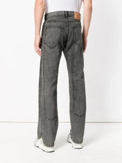 Shop Y/project Double Straight Leg Jeans In Grey