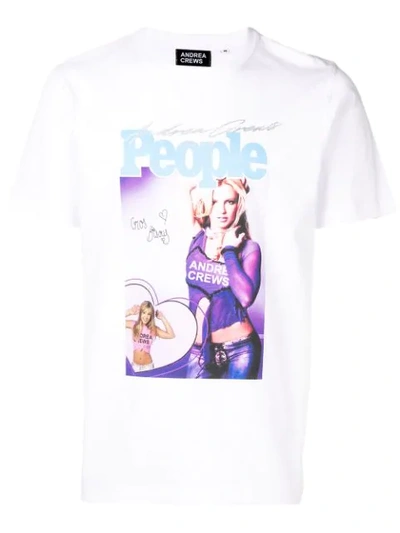 Shop Andrea Crews Britney Spears T In White