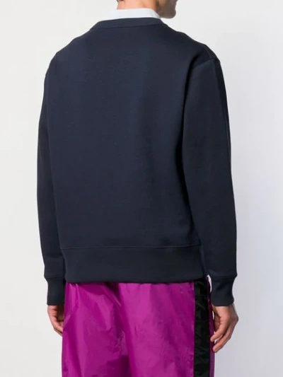 Shop Acne Studios Sweatshirt Mit Tier-patches - Blau In Blue