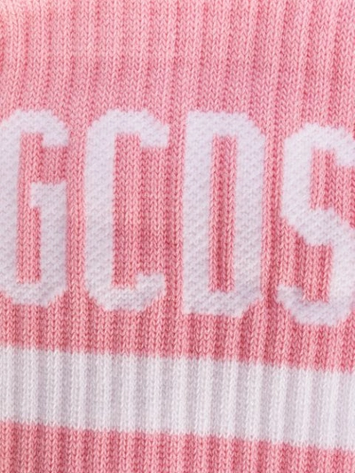 Shop Gcds Logo Printed Socks In Pink