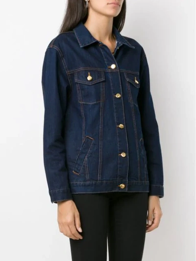 Shop Amapô Kingston Denim Jacket In Blue