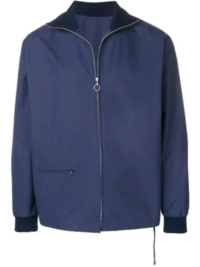 Shop Anglozine Tilson Zipped Jacket In Blue