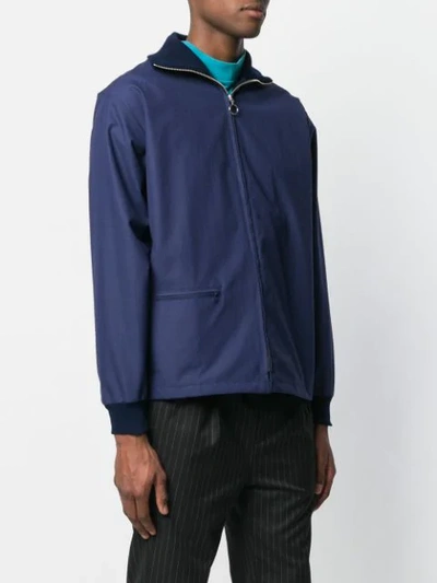 Shop Anglozine Tilson Zipped Jacket In Blue