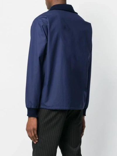 Shop Anglozine Tilson Zipped Jacket In Blue