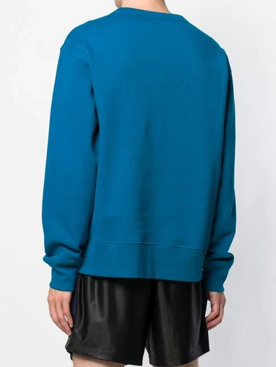 Shop Acne Studios Fairview Face Sweatshirt - Blue