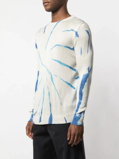 Shop The Elder Statesman Cyclone Dyed Silk Sweater In Neutrals