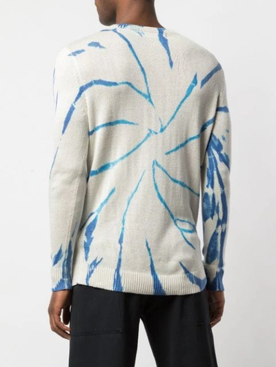 Shop The Elder Statesman Cyclone Dyed Silk Sweater In Neutrals