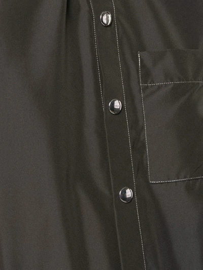 Black Contrast Stitching Shirt