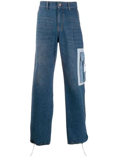 Shop Ader Error Forza Side Pocket Jeans In Blue