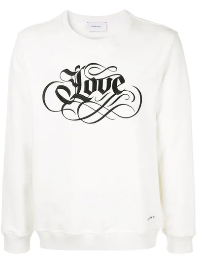 Shop Ports V Embroidered Sweatshirt In White