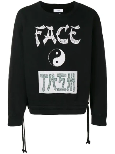 Shop Facetasm Logo Print Sweatshirt In Black