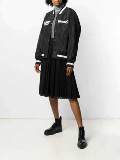 Shop Ktz Zombie Embroidered Bomber Jacket In Black