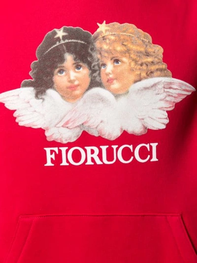Shop Fiorucci Vintage Angels Hoodie In Red