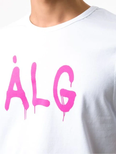 Shop Àlg Painted Logo T-shirt In White
