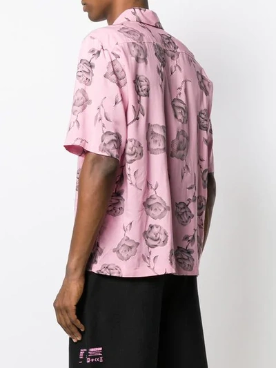 Shop Aries Floral Short-sleeve Shirt In Pink