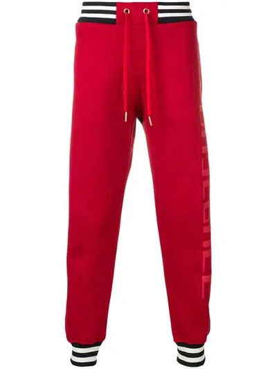 Shop Acne Studios Printed Track Pants In Red