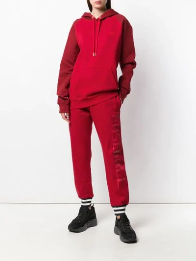 Shop Acne Studios Printed Track Pants In Red