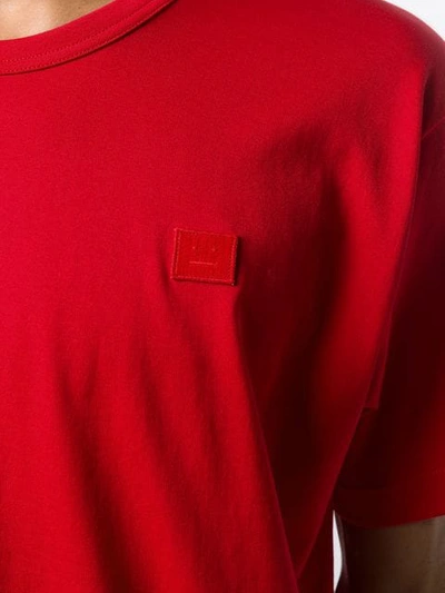 ACNE STUDIOS NASH FACE T恤 - 红色