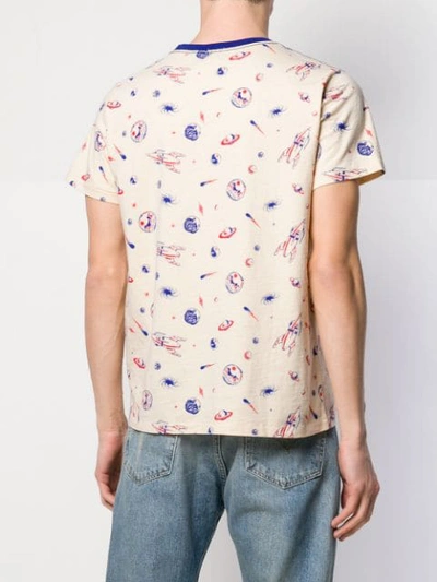 Shop Levi's Strauss Sportswear Of California Graphic Print T In Lvc Spaced All Over Creme Brulee