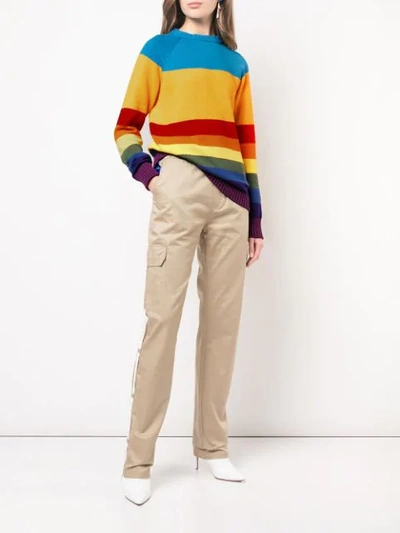 ANTON BELINSKIY STRIPED JUMPER - 橘色