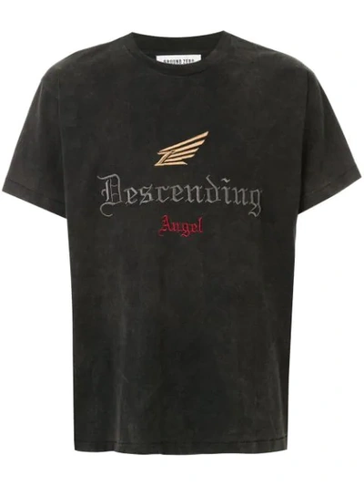 Shop Ground Zero Descending Angel Embroidered T In Gray