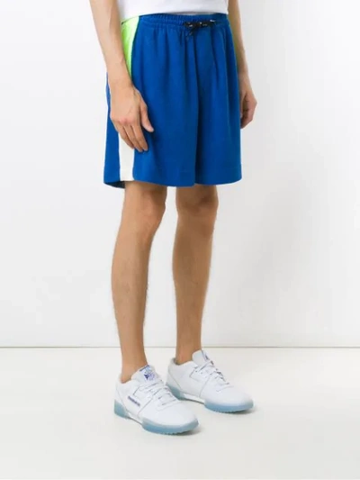 Shop Àlg Contrast Stripe Shorts In Blue