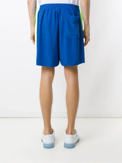 Shop Àlg Contrast Stripe Shorts In Blue