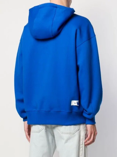 ADER ERROR LOGO连帽衫 - 蓝色